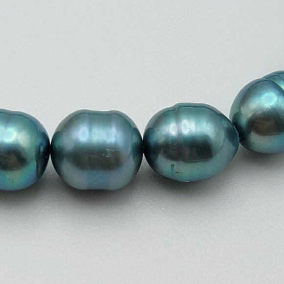 Peacock Pearl Stretch Bracelet 6.75" - Picture 2 of 6